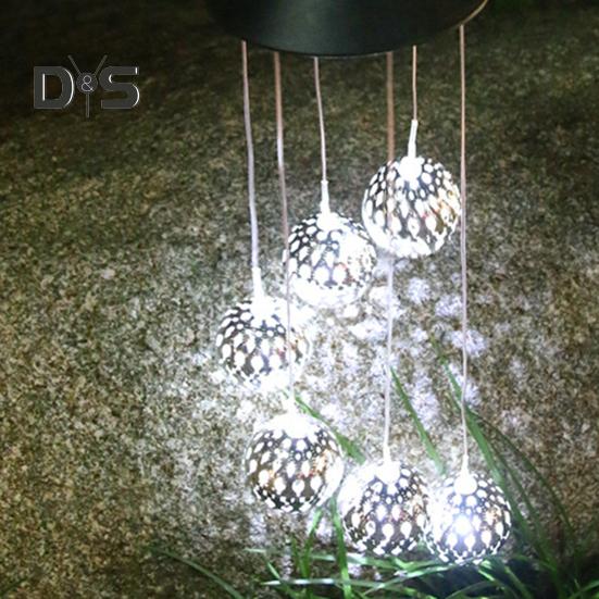 Solar Wind Chime Garden Metal Orb Wind Chime with Color-Changing Solar Lights Outdoor Decor Light-up Wind Chime for Porch Patio Balcony Decoration