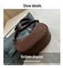 Leopard Print Velvet Single Shoulder Bag: Women's Fashionable Large Capacity Underarm and Crossbody Bag