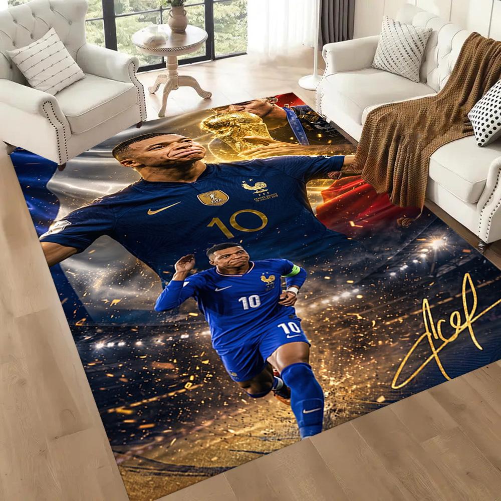 Mbappe 121 Floor Rug Office Rug Suitable for Decorate Room Living Rooms Kitchen Game Room Antislip Carpet Office Home Decor