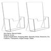 2Pcs Acrylic Brochure Holder Clear Manual Flyer Display Stand with Slanted Back And Reinforced Base Menu Display Stand for Countertop