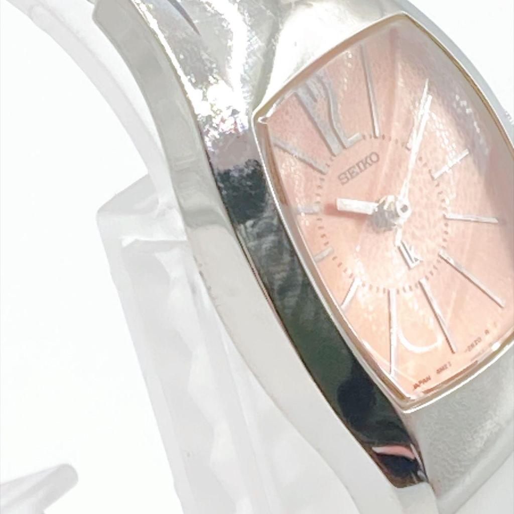 Used 533 SEIKO Lukia Ladies Watch Quartz Pink Dial Battery Replaced