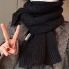 Twists Long Thickened Neckscarf Acrylic Fibers Winter Warmer Scarf Knitting Wool Scarf  Autumn