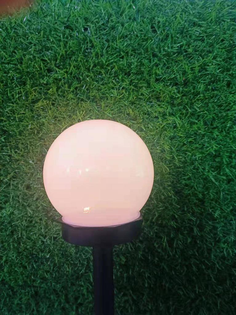LED Solar Garden Lamp - White Bobble Ball Decorative Lighting