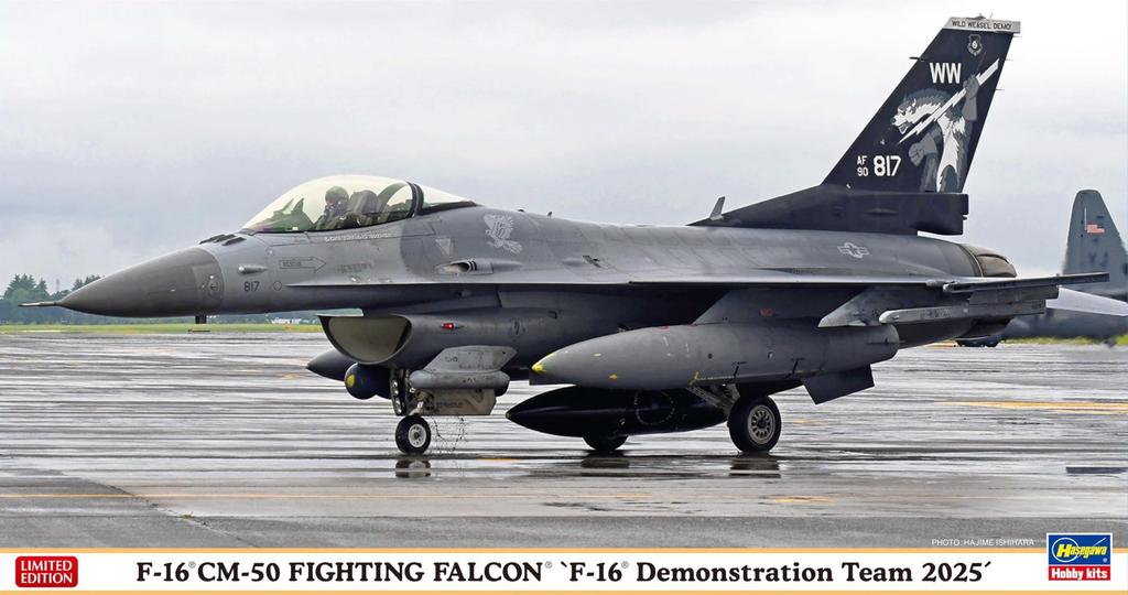 Hasegawa Scale American Fighting Falcon Demo Team Plastic Model Kit 07558 1/48 F-16CM-50 "F-16 2025" (Airplane)
