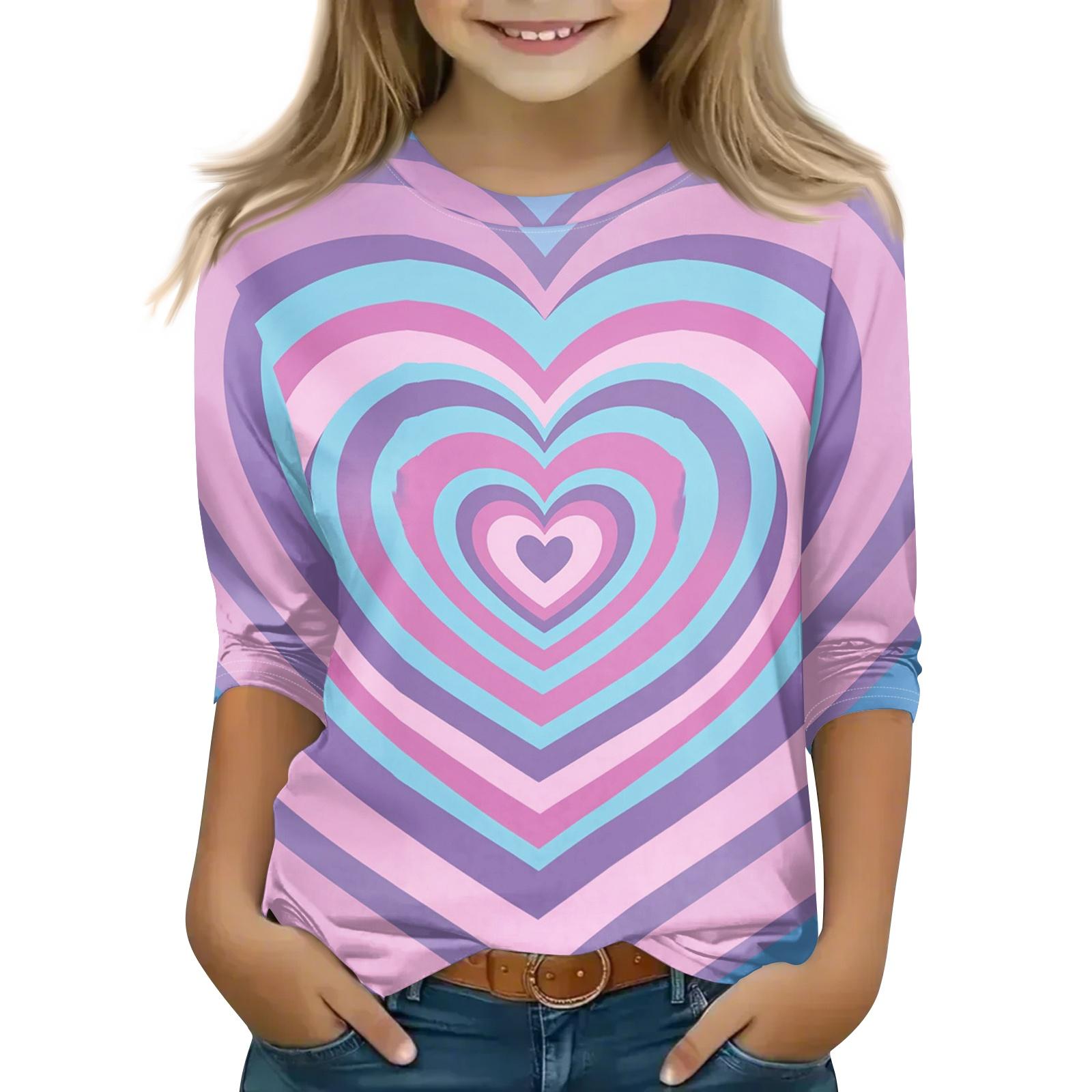 

Детский легкий топ с круглым вырезом, милым цветочным принтом, для весны/лета 110 темно-фиолетового