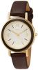 Analog Mock Wood Leather Brown [Fieldwork] Watch, Bezel, Strap, YM033-4, Women's,