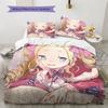 Re:Zero  Pattern Bedding Quilt Set  Home Decoration  Gift (1 * duvet cover + 2 * pillowcase  without core)