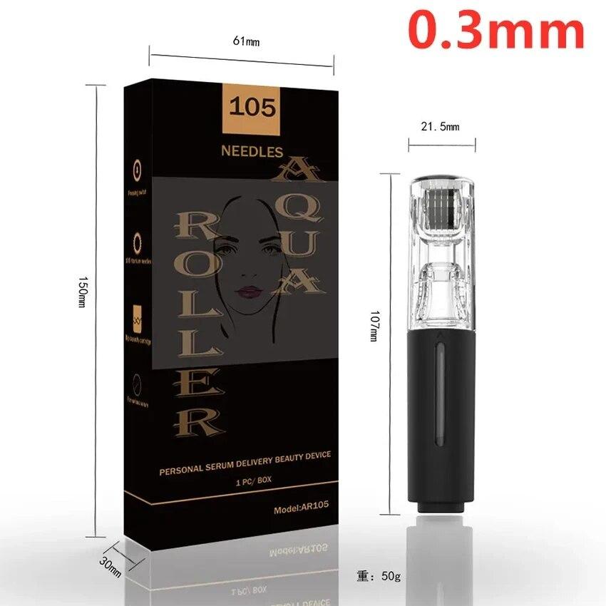 105 Pins Derma Microneedle Roller Beard Growth Beard Hair Growth 0.25mm/0.3mm Titanium Needle Beautify Lip Treatment Skin Care