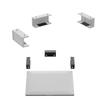 Under Desk Laptop Mount ABS Under Desk Shelf Holder for Notebooks, Tablets, Cable Boxes, Modems, Smart TV Boxes