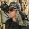 Men's Summer Outdoor Fan Hat, Rechargeable High-Wind Sun Hat Wide Brim UV Protection Hiking Bucket Hat