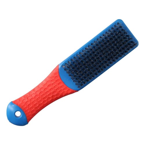 A small stainless steel wire brush that can be used to remove rust, clean paint, and remove rust from metal.