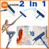 2in1 Telescopic Window Glass Cleaner Wiper with Rubber Squeegee and Durable Sponge Brush for Home Bathroom Mirror Cleaning Tool