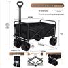 Large Outdoor Foldable Camping Cart with 10-inch Tank Wheels