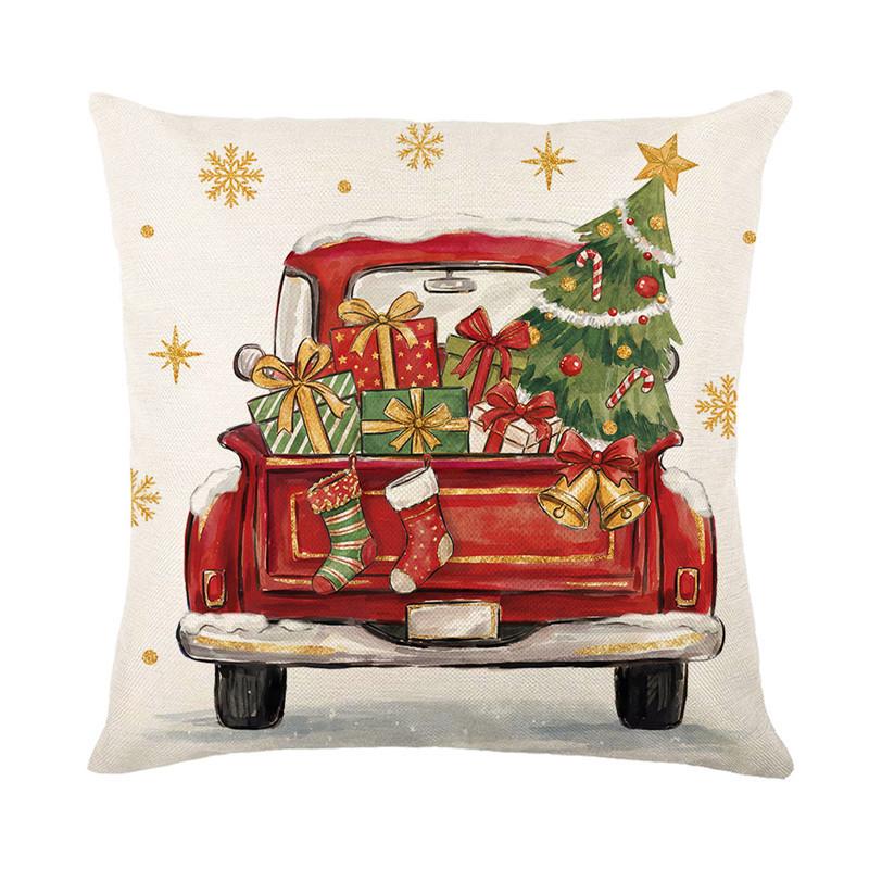 Christmas pillow cover digital printing cushion Christmas theme sofa pillow