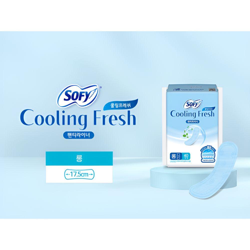 SOFY Cooling Fresh Panty Liner Long 40pcs Breathable Cooling Daily Feminine Care Liners
