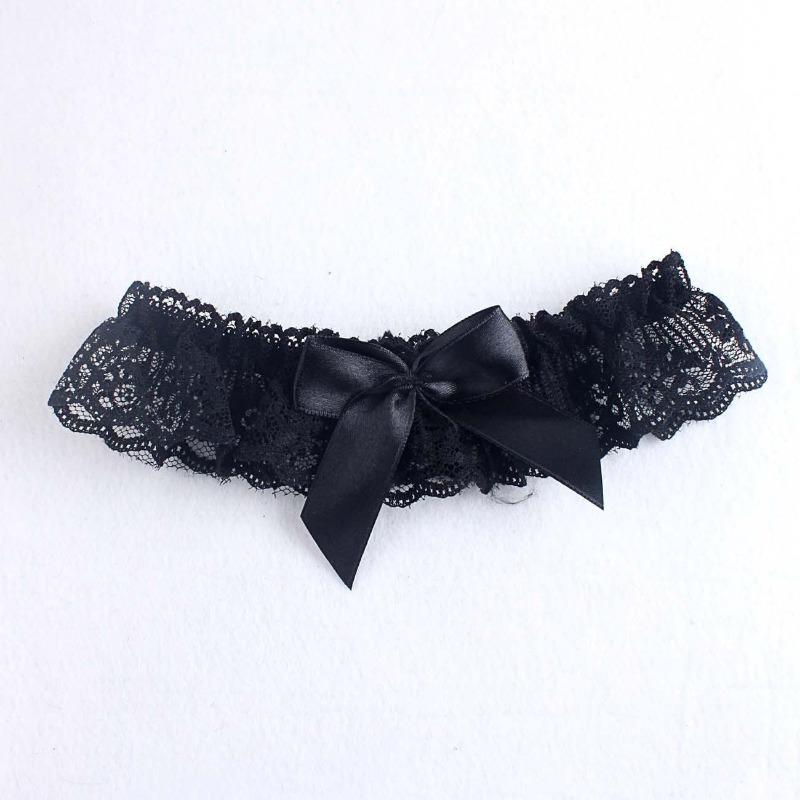 Wedding Garter Lace Floral Sexy Leg Garter Belt White Bowknot Bridal Lingerie Lace Leg Ring Loop Party Cosplay Suspender