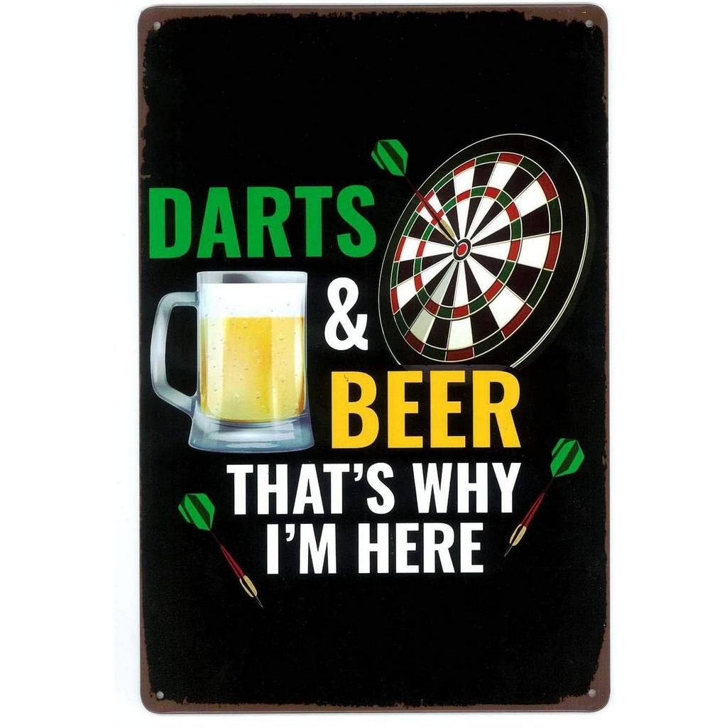 DORA Tin Sign Darts Metal Tin Signs Keep Calm  Wall Posters Plaque Vintage Iron Painting Decoration for Man Cave Cafe Game Room Club Bar