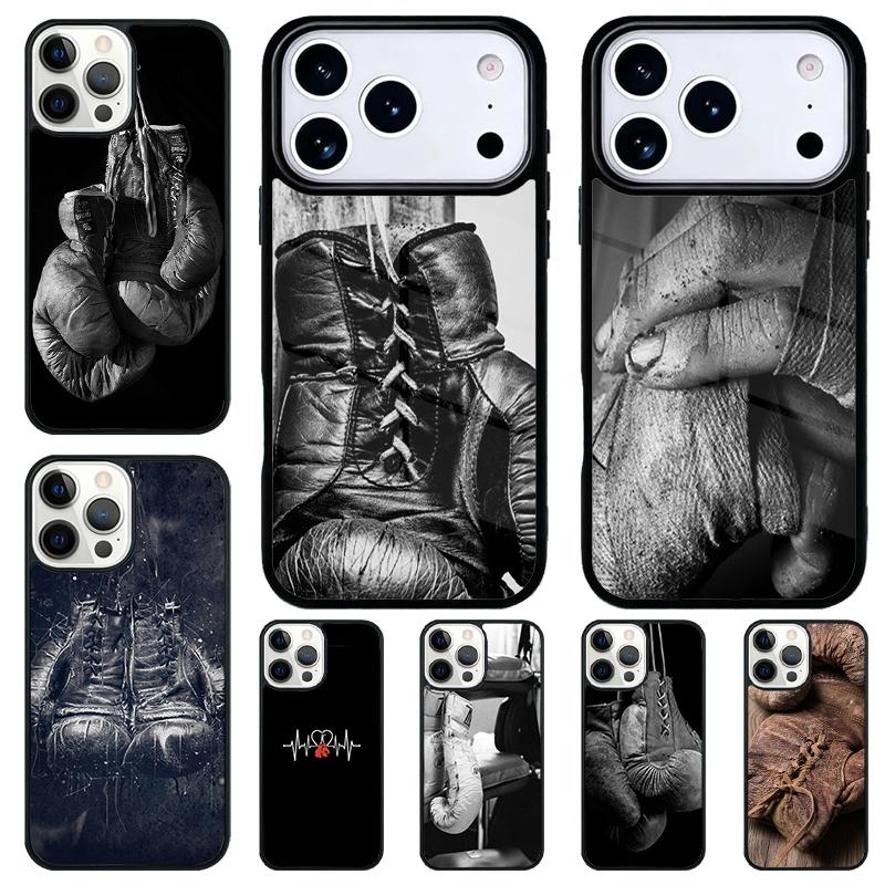 Boxing Gloves Printed Soft Phone Case for iPhone 17 Air 16 15 11 12 14 13 Pro Max Shockproof Cover