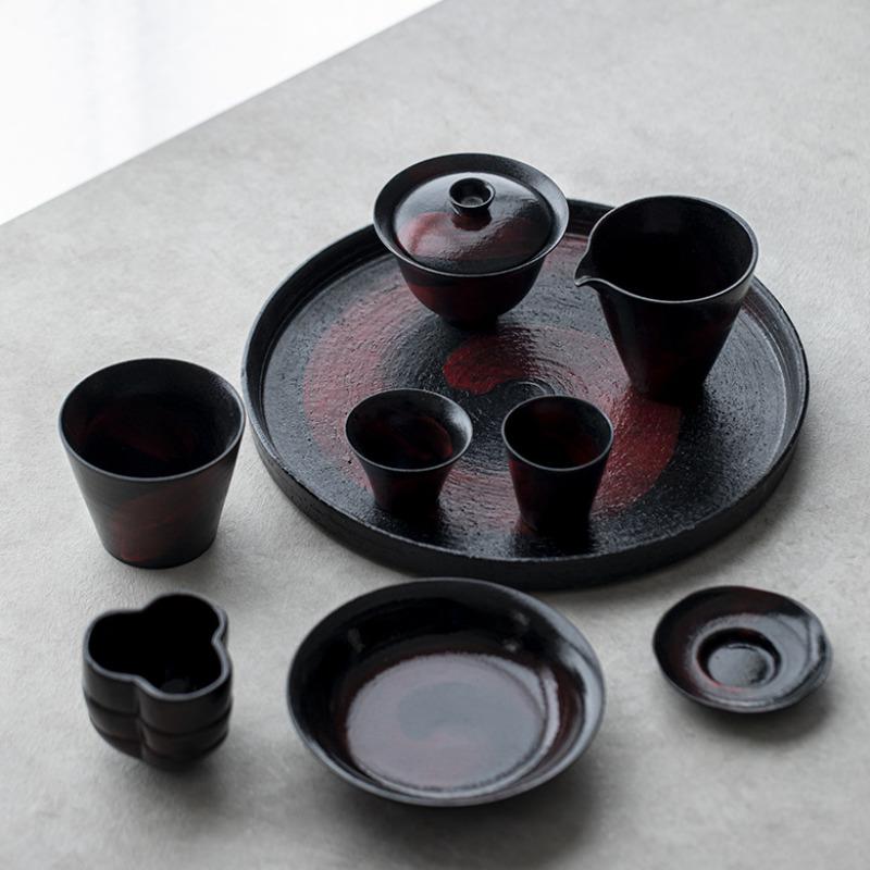 110ml Wabi-sabi Handmade Rough Pottery Tea Cup Creative Plum Blossom Master Cup Powder Yin Large Home Coffee Mug Japanese Style