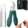 Edelstahl Spritzschutz 25° Schrägkante Nagelknipser 3-teiliges Set Tragbares Maniküre- und Pediküre-Werkzeug Nagelknipser-Set