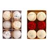 Festive Christmas Ball Set 6 Pieces In Wine Red and For Champagne Gold Colors Diameter 85cm for Tree and Home Decoration
