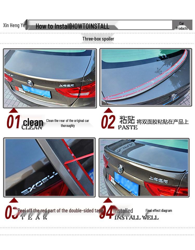 ABS Ducktail Spoiler for Toyota Reiz (2005-2017), tailored fit, no drilling needed.