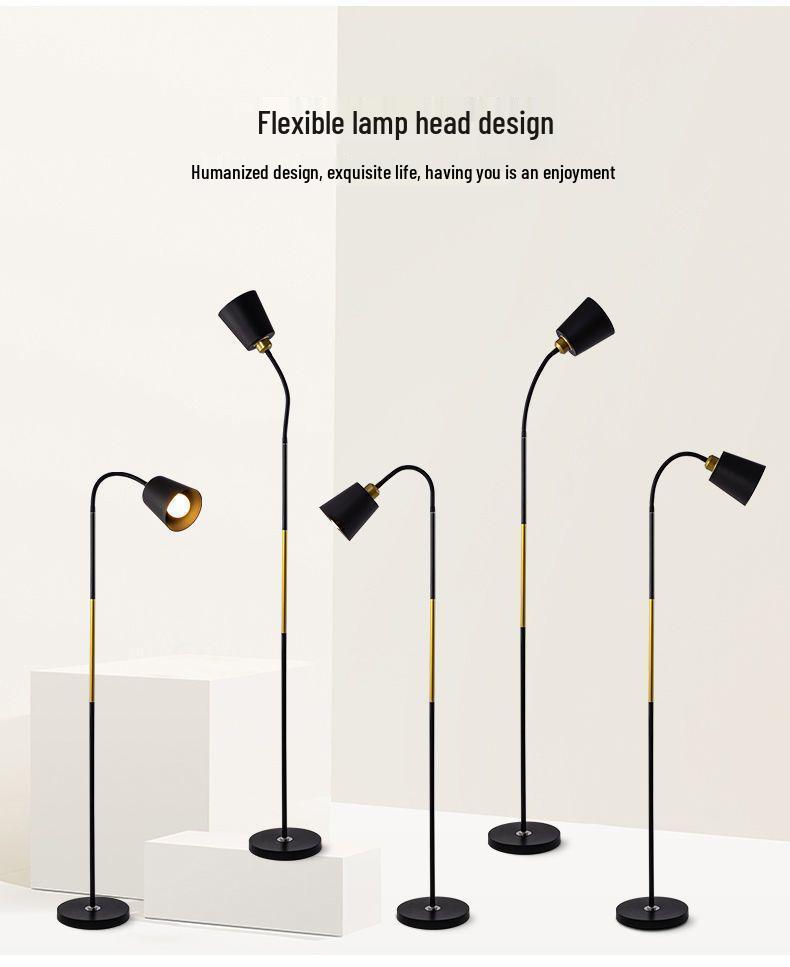 Nordic LED Floor Lamp with Remote Control - Dimmable, Modern Design for Living Room, Bedroom, or Study