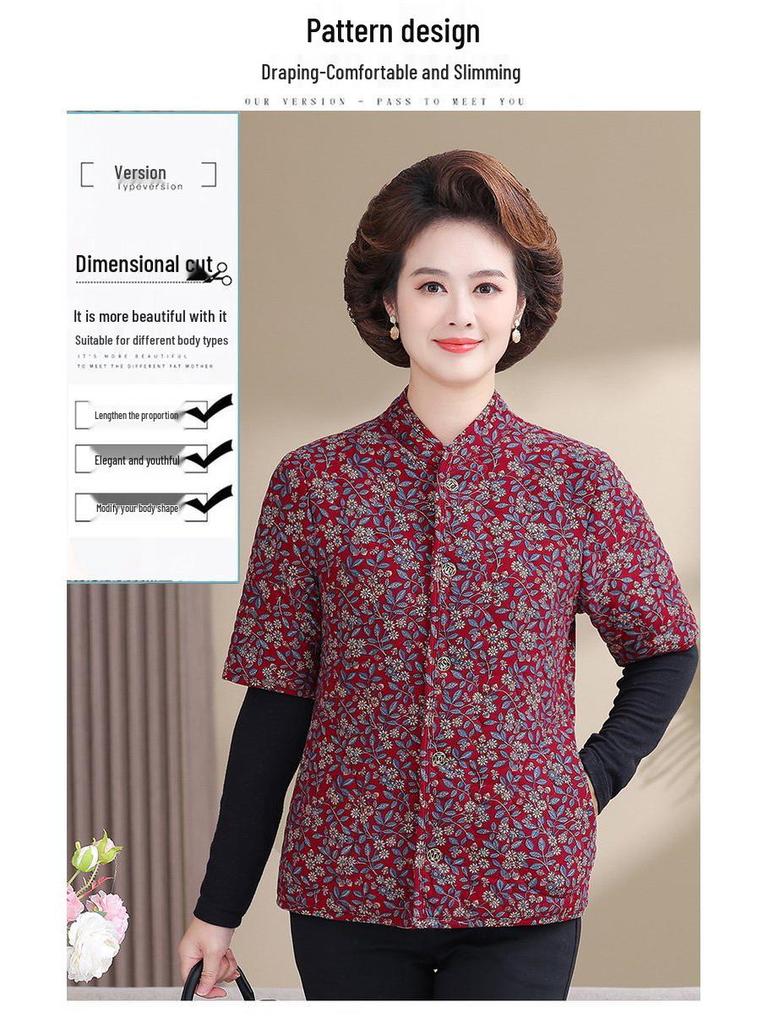 Women's Camel Down Cotton Vest for 50-60-Year-Olds: Thick, Mid-Sleeve Winter Jacket