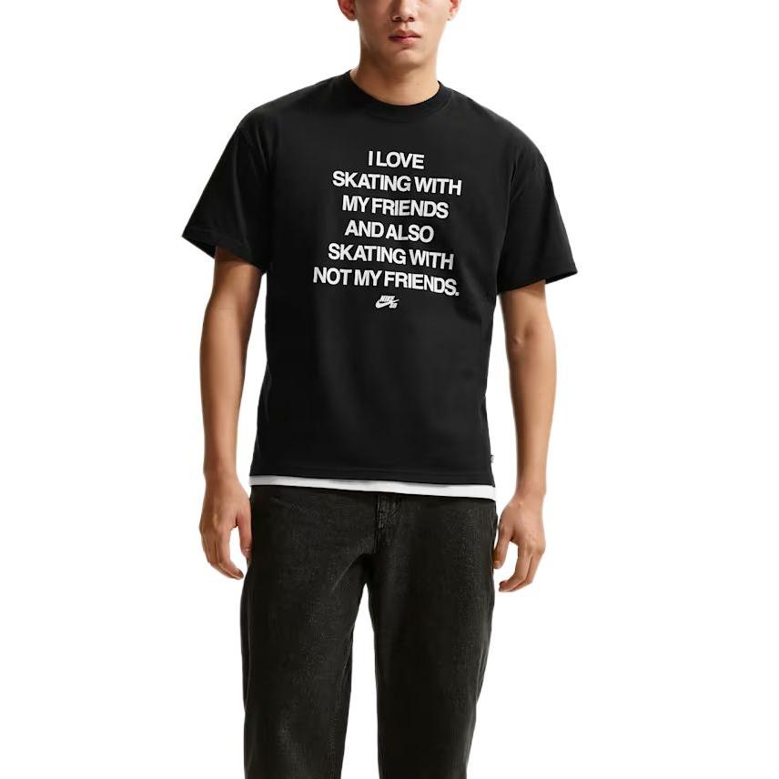 

Nike SB Skateboard Skin-Friendly Comfortable Durable Crew Neck Short Sleeve T-Shirt Men Tops IH1471-010 L