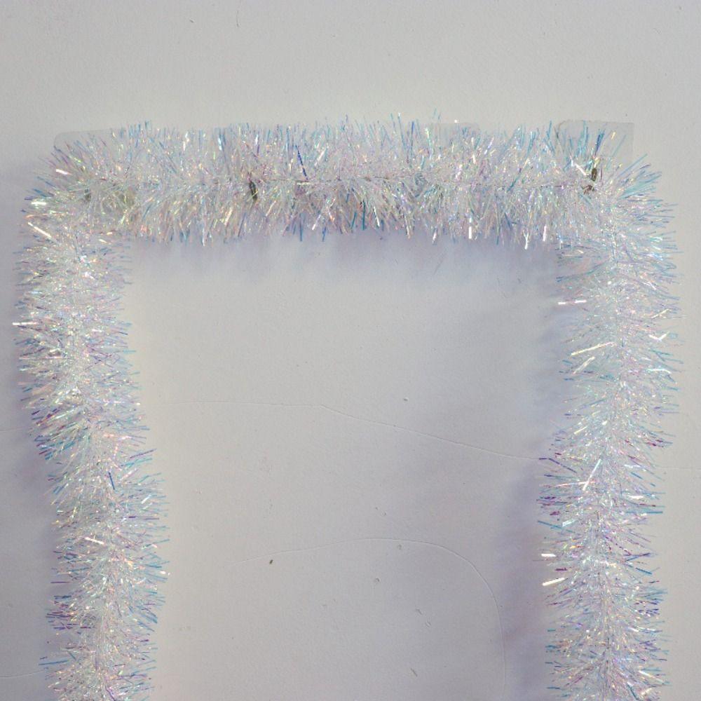Colorful Strips Christmas Glitter Garland DIY Xmas Tree Decoration Ribbon  for Staircase Decor