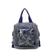 Washed denim women's backpack, new large-capacity fashion ins style simple student backpack