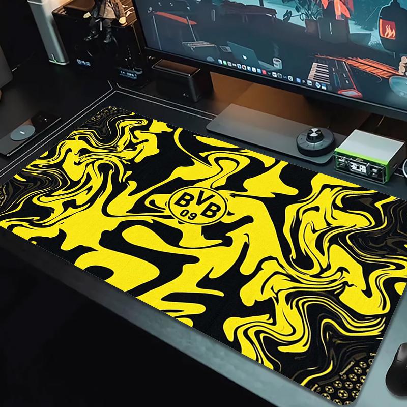 Bvb Fc Farbe Mauspads Großes Gaming Tischkissen Rutschfestes Laptop Tablet Großes Mauspads XXL Matte Mini PC Spielmatte Mit Verriegeltem Rand