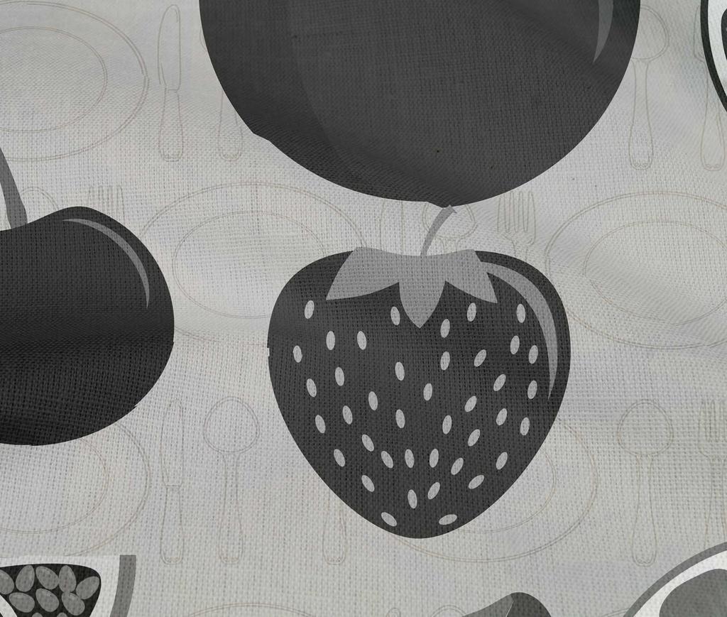 oneOone Bavlna Flex Světle šedá látka Ovoce Řemeslné projekty Dekor Fabric Printed By The Yard 40 Inch