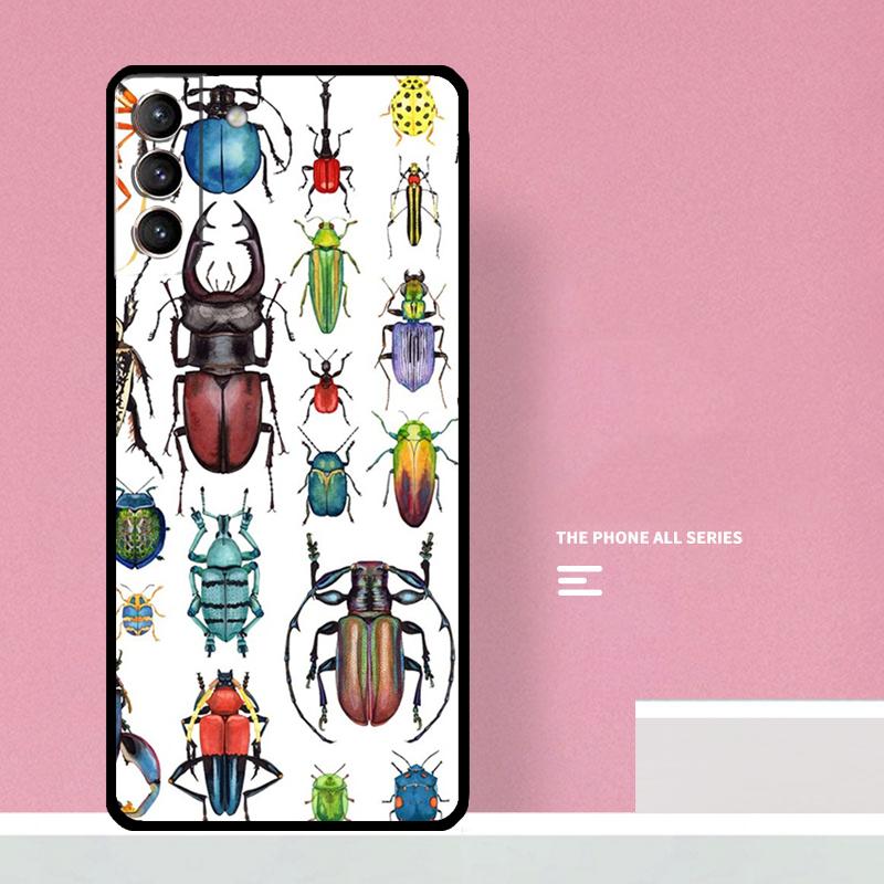 Beetles Insects Phone Case For Samsung Galaxy S26 S23 Ultra S20 S21 S22 S24 S25 Plus S10 S25 FE Cover Coque