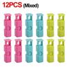 12 PCS Squeeze Bread Bag Clips Reusable Fresh Food Seal Plastic Clip Snack Bag Seal Spring Clip Home Kitchen Storage