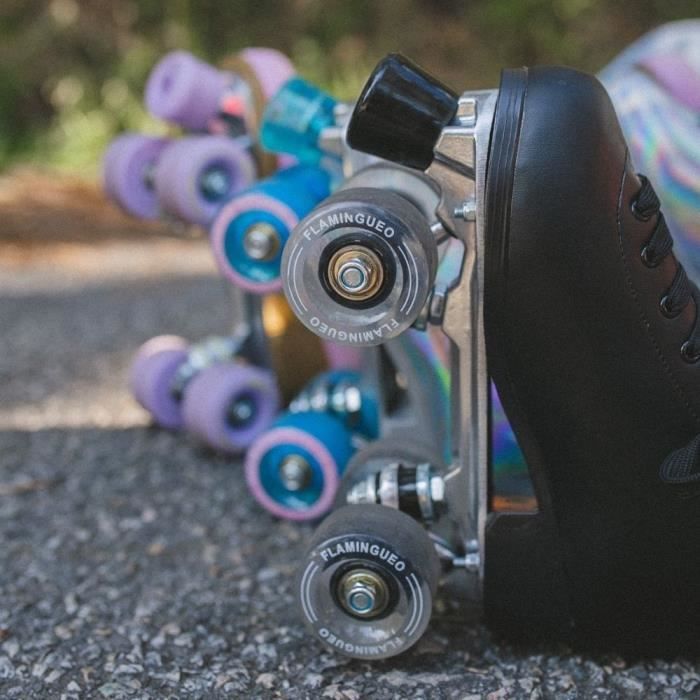 Patins à Roulettes 4 Roues Femme-fille Noir Résistant Noir Taille 38