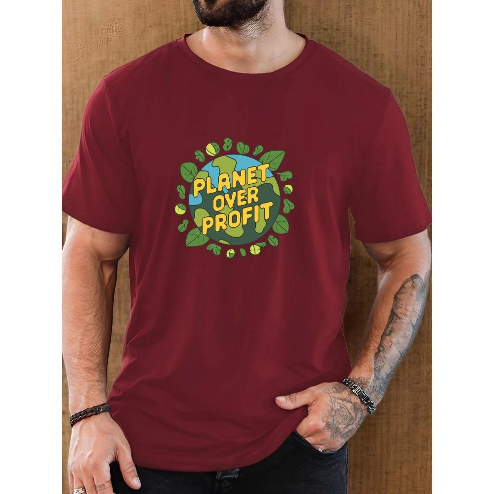 Men's Pattern Summer Casual Crew Neck Short T-shirt