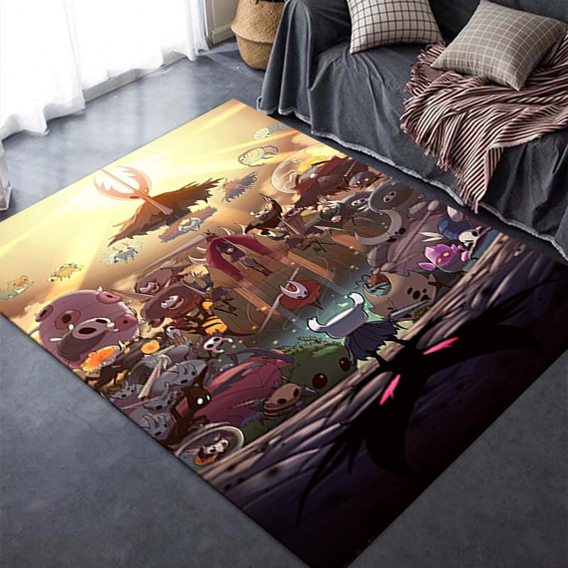2025 Neuer Hollow Knight Teppich für Wohnzimmer Schlafzimmer Zuhause Sofadekoration, Kinderspiel Rutschfeste Fußmatte 43