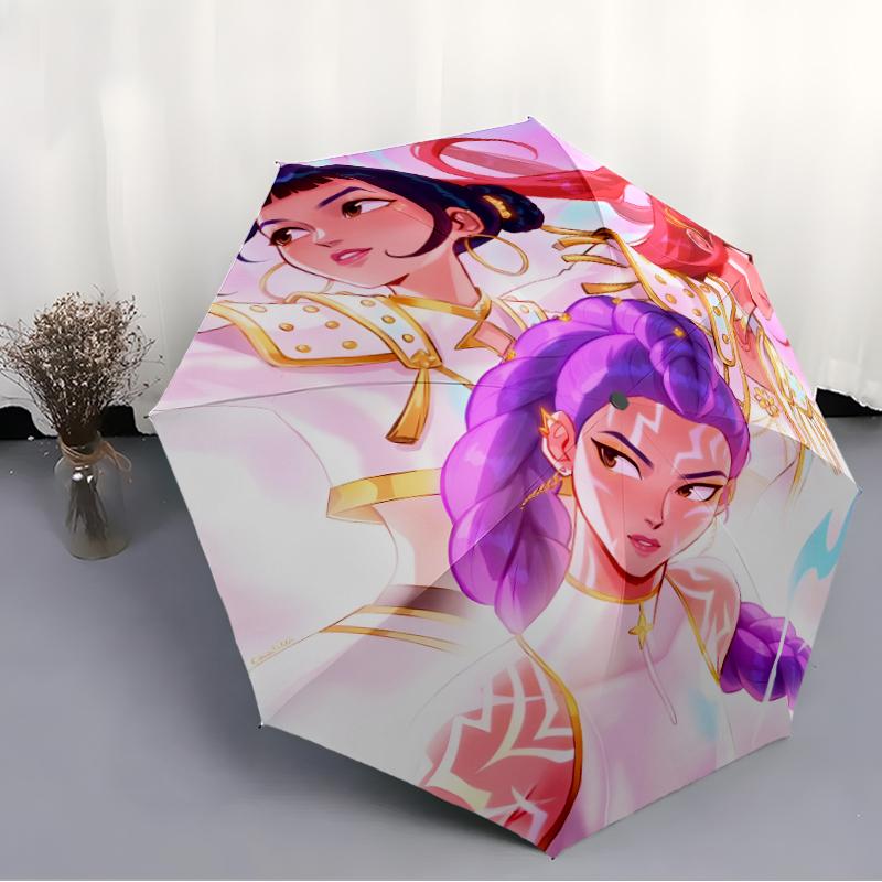 1pc KPop Demon Hunters17 Umbrella, Sun Protection, And UV Shielding. It Has Eight Sturdy Ribs for Outdoor Use And Perfect Gift
