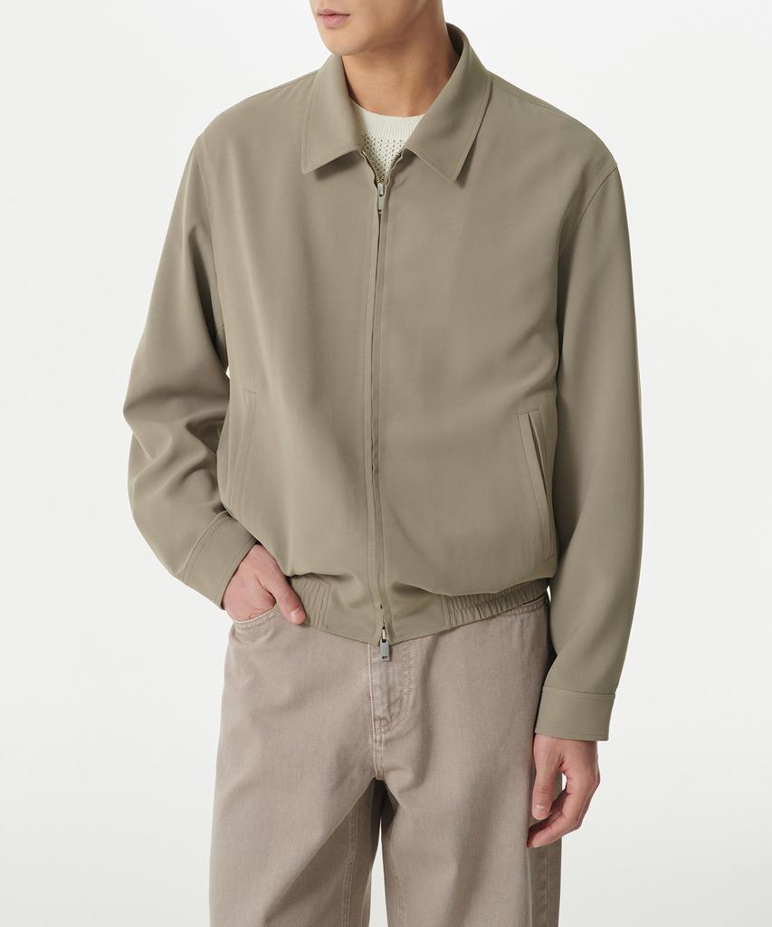 Musinsa Standard Linen-Like Minimal Blouson Jacket [Grayish Beige]