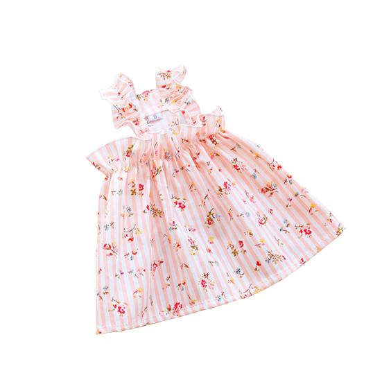 Puppy Clothes Outing Sun Protection Fashion Pet Floral Suspender Skirt for Female Dogs