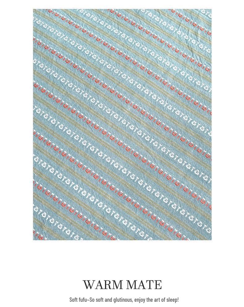 G5Z Cotton Yarn-Dyed Stripe Duvet Cover Set - 4 Pieces, All-Season Bedding for Dorms