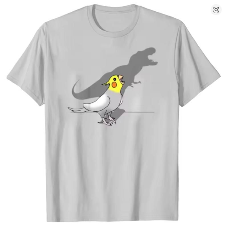 Cute Screaming Parrot Birb Funny Cockatiel T Shirts Graphic Streetwear Short Sleeve Birthday Gifts Summer Style Tshirt Women