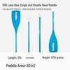 KOETSU Surf Paddleboard Dual-Use Aluminum Paddle: Single/Double Head Kayak & Paddleboard Paddle