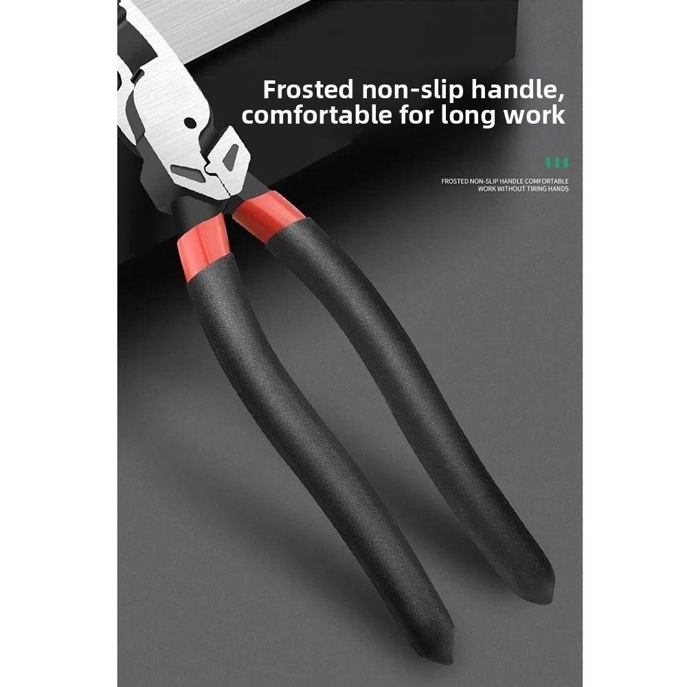 Non-Slip Jaws Screw Remover Pliers Steel Glue Coated Handle Wire Stripper Multi-Purpose Sliding Tooth Wire Crimper Wire Cutting