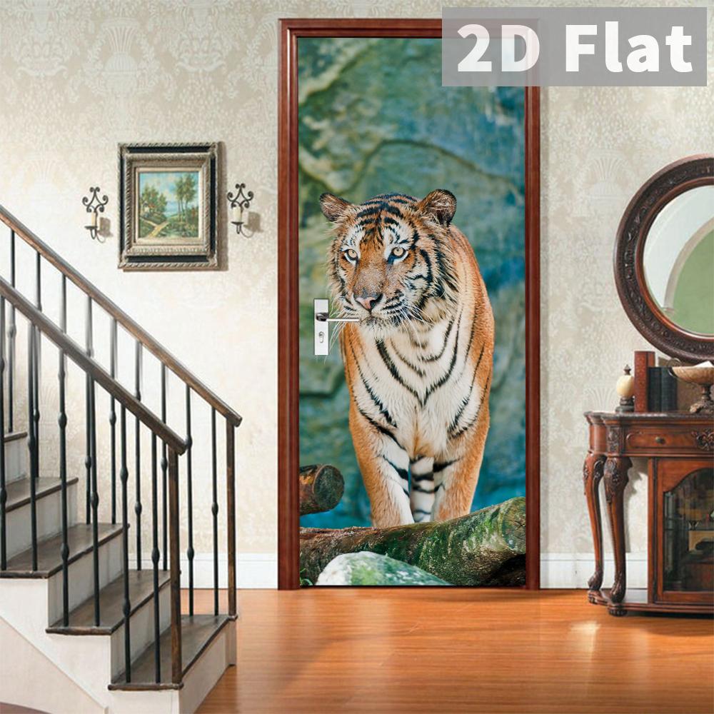 76Style 77/90cm Self-Adhesive Door Stickers Removable Wall Sticker Scenery Wallpaper Stone Stair Murals for Doors Modern Home Decor