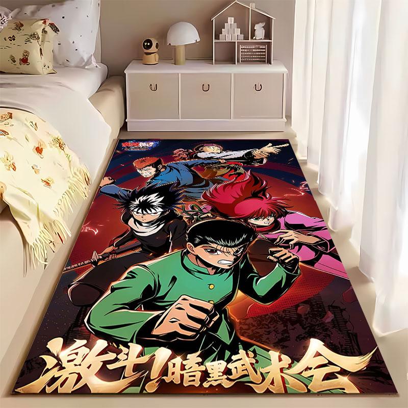 Anime Style Fighting Characters Carpet Suitable As a Non-slip Mat for the Living Room or Bedroom Sofa