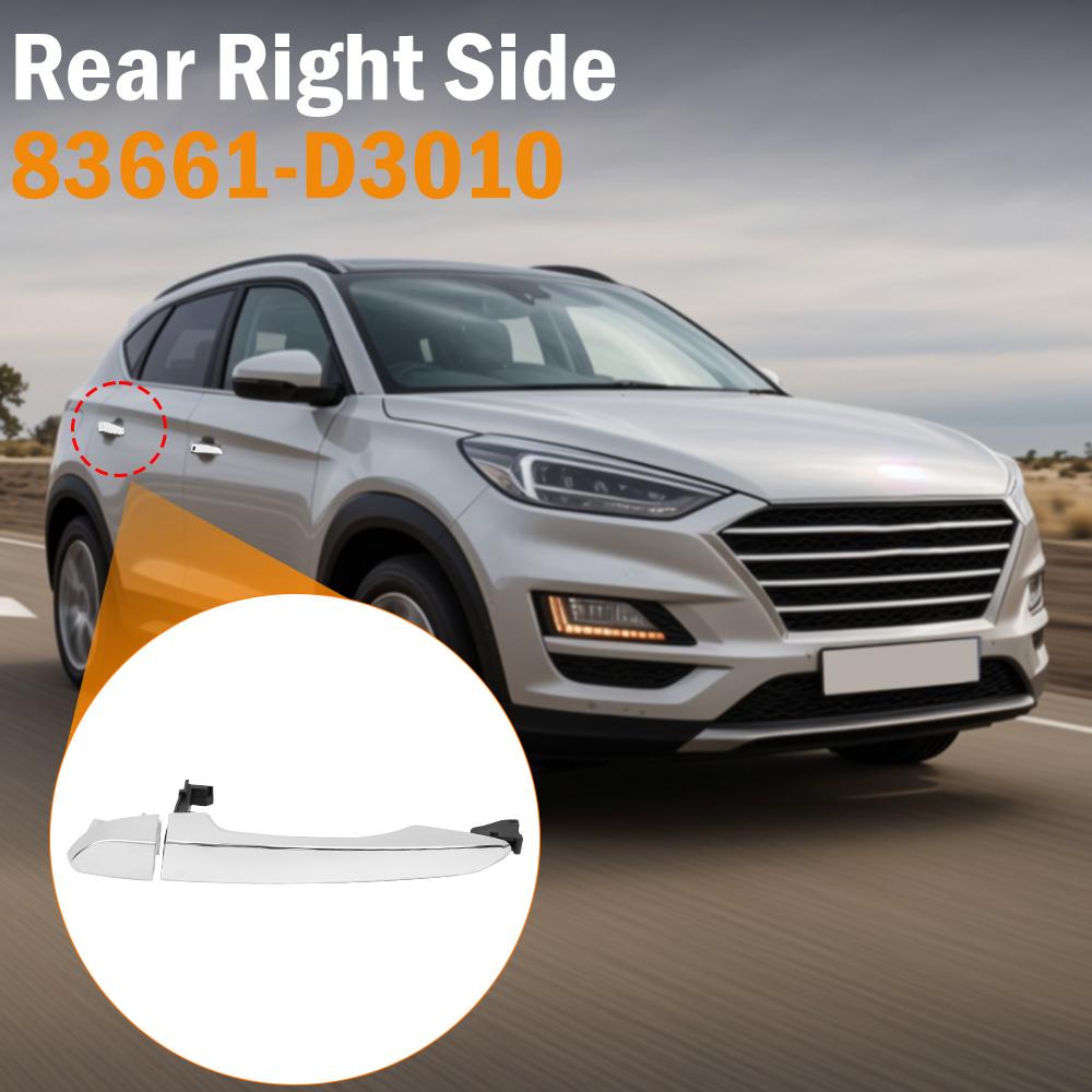 

Front Rear Left Right Exterior Door Smart Key Handle for Hyundai Tucson 2016 2017 2018 82651-D3710 82661-D3710 Rear Right