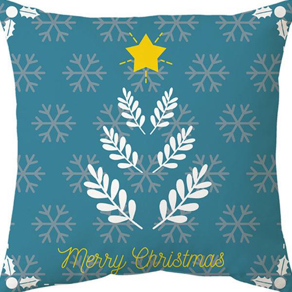 Pillow Case Home Decoration Snowman New Cartoon Christmas Sofa Yama Print Pillow Nordic Style Home