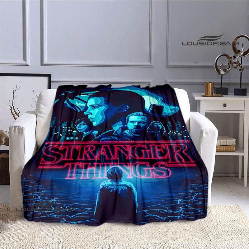 Stranger Things Klassieke Print Deken Dunne Deken Flanel Zacht en Comfortabel Huis Reisdeken Verjaardagscadeau Beddeken